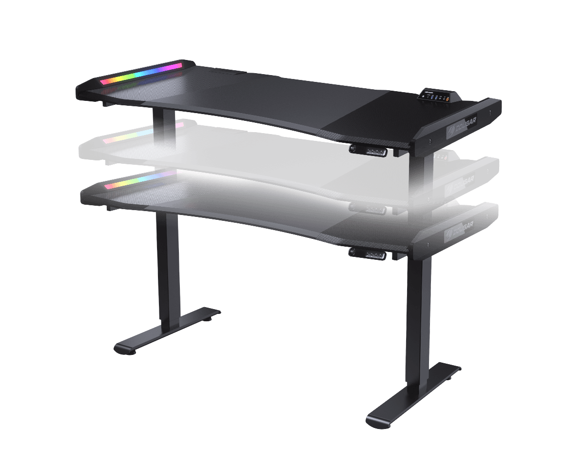 Bureau Gamer ergonomique motorisé Cougar E-Mars RGB (Noir)