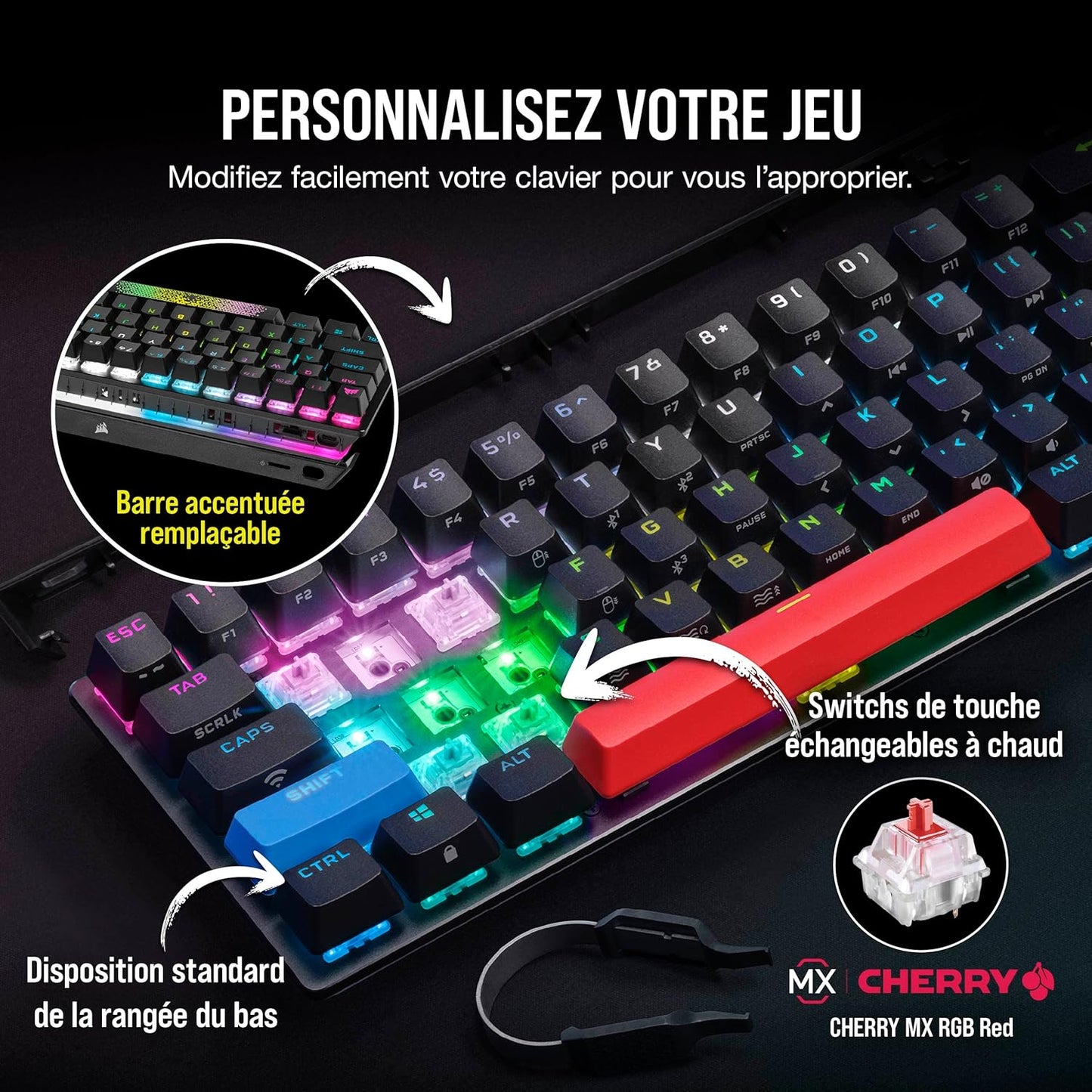 Clavier Corsair K70 mini wireless