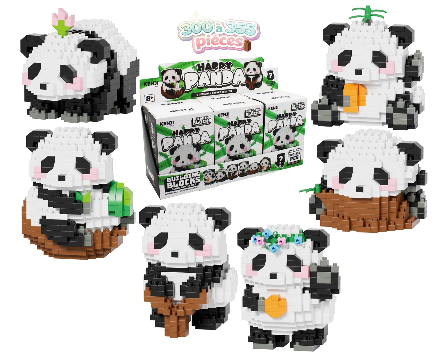 KAWAI BOX - Happy Panda - Kit de Construction 300 à 355pcs