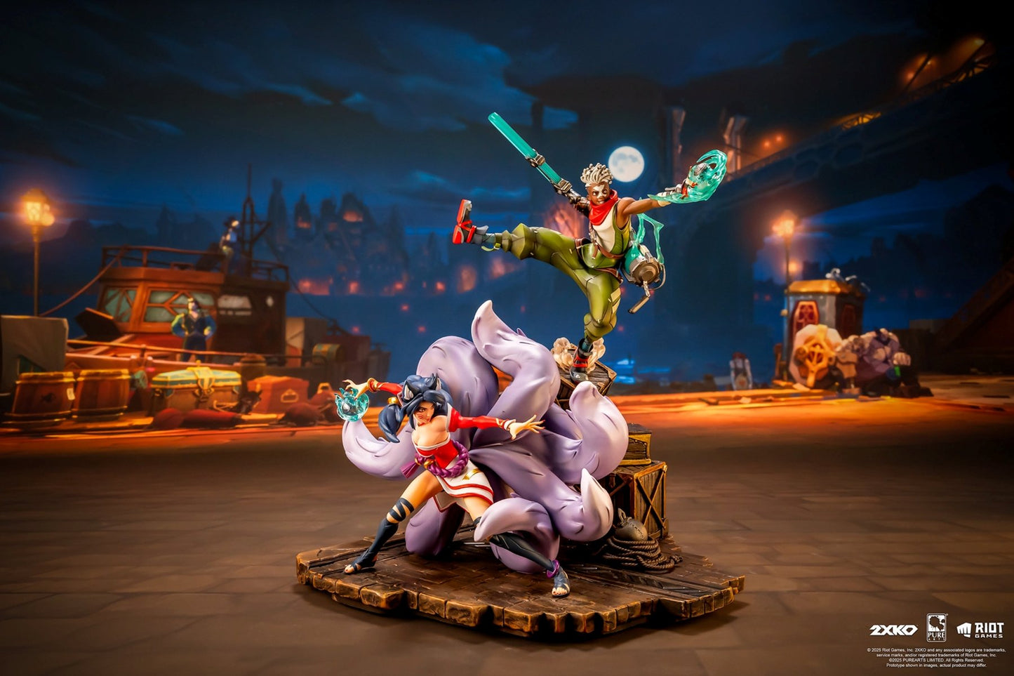 LEAGUE OF LEGENDS - Ekko & Ahri - Statuette Diorama 1/10 30cm