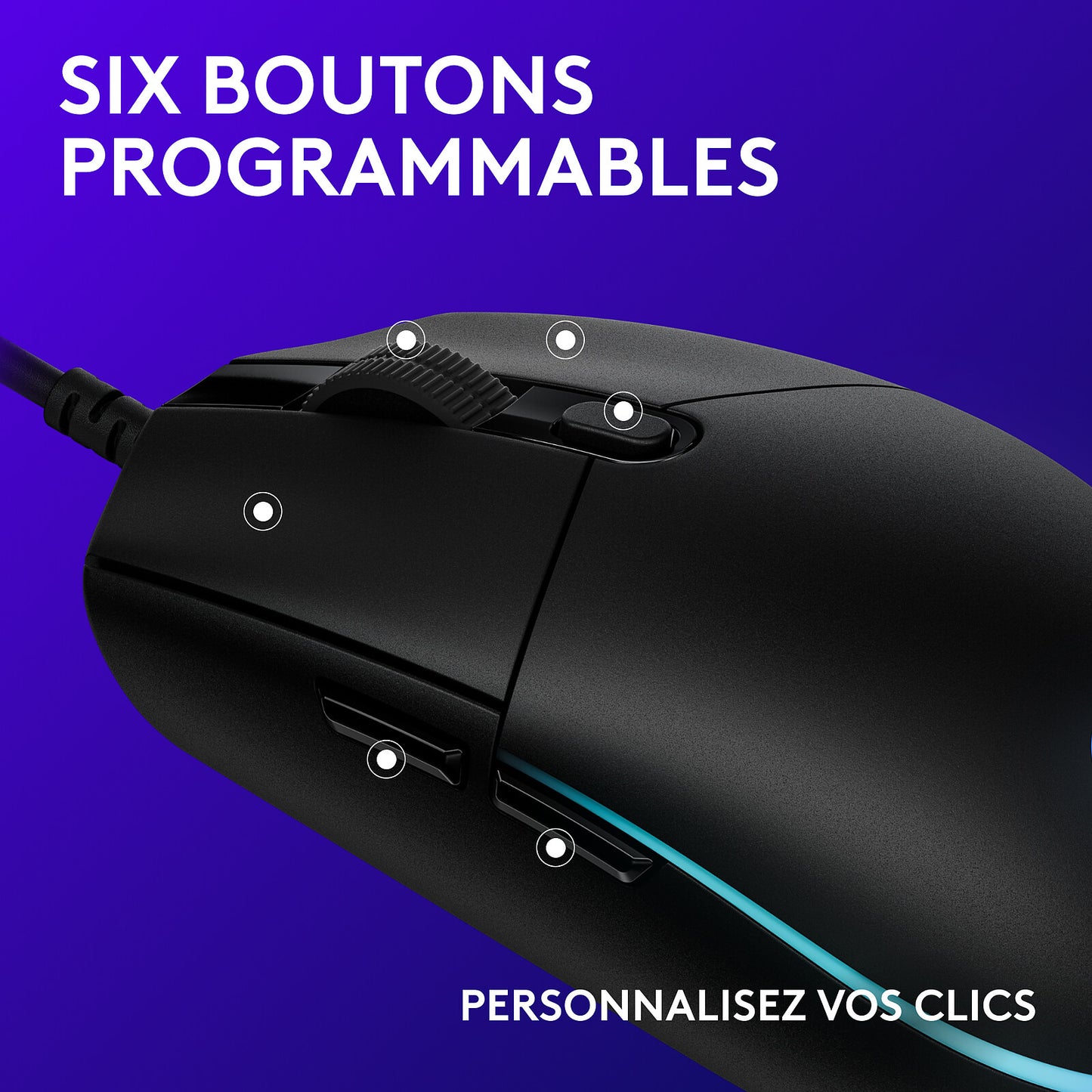 Logitech G203 LightSync (Noir)