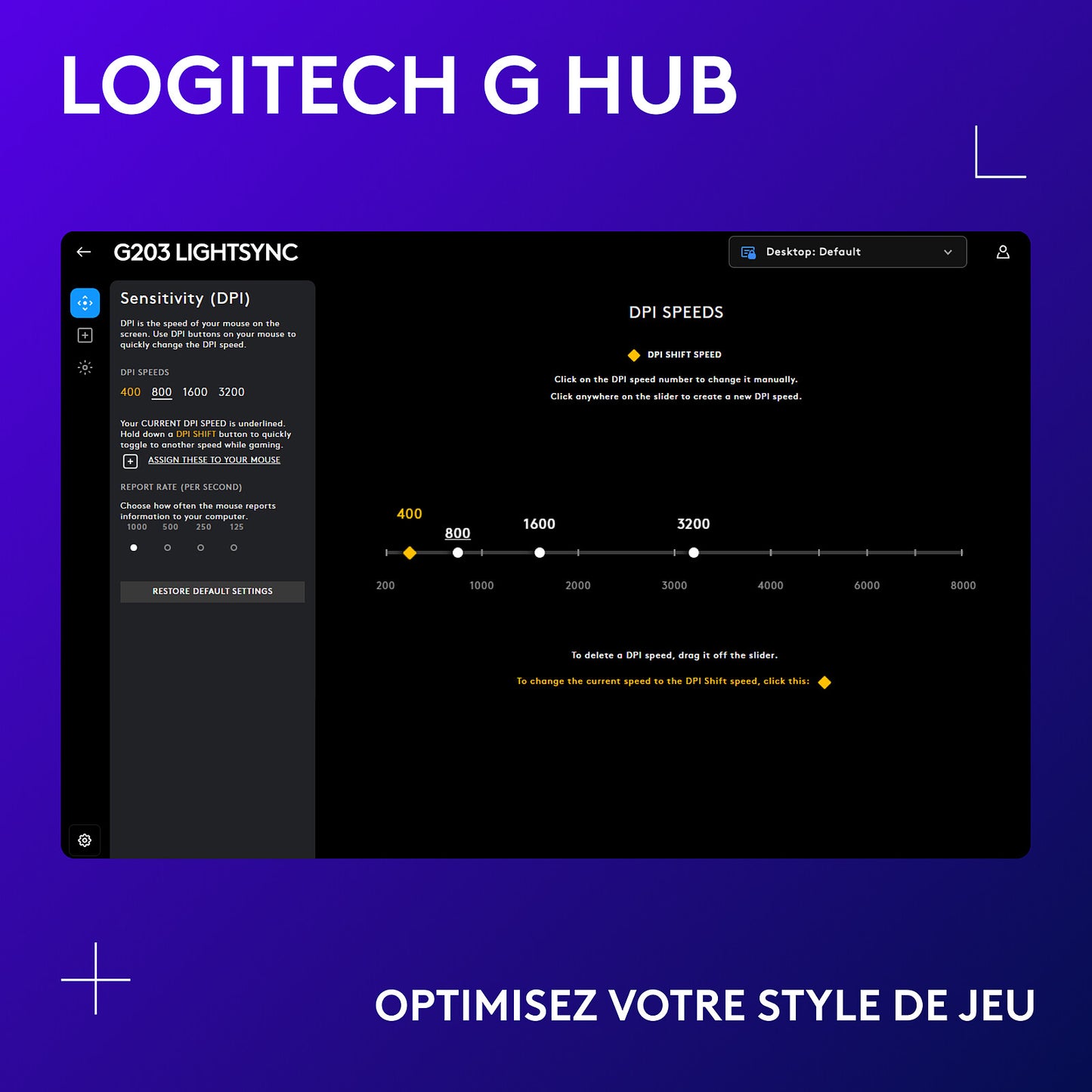 Logitech G203 LightSync (Noir)