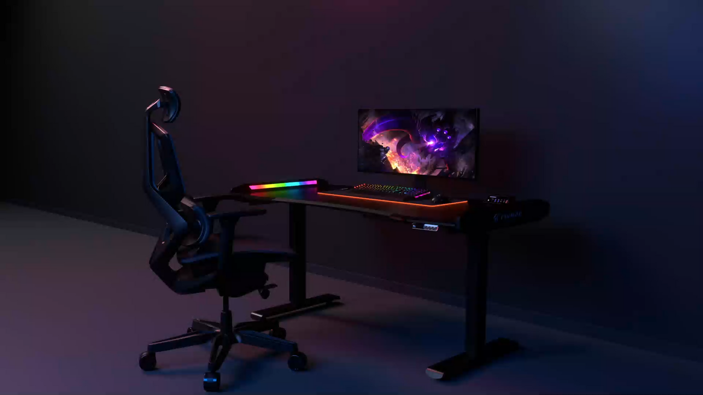 Bureau Gamer ergonomique motorisé Cougar E-Mars RGB (Noir)