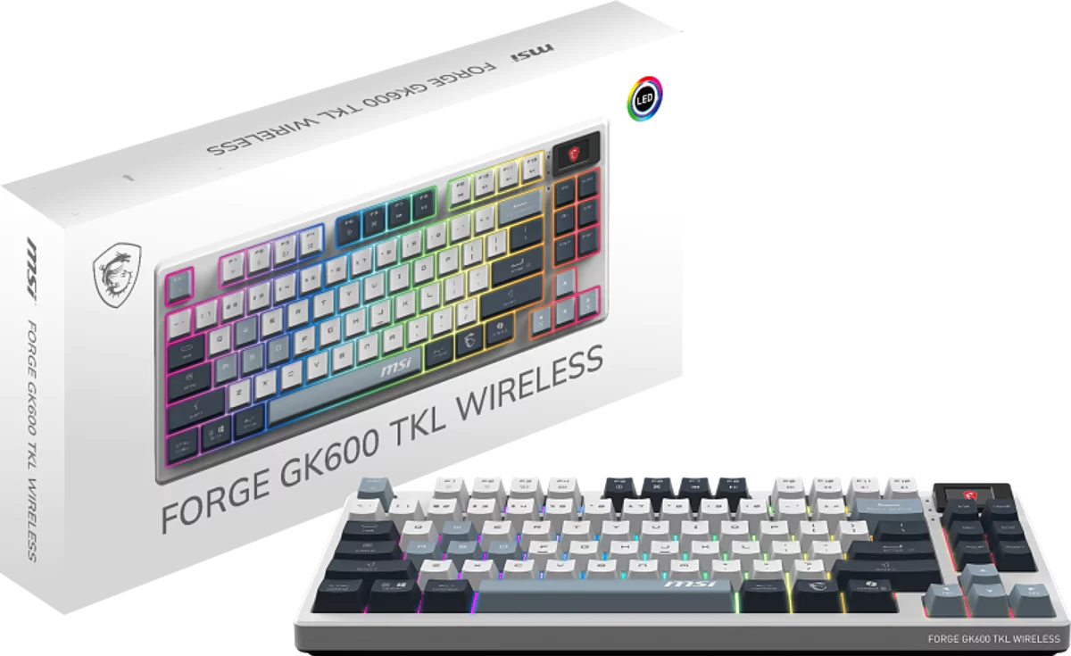 Clavier Gamer sans fil mécanique MSI Forge GK600 TKL RGB