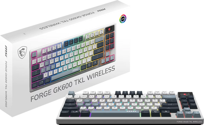 Clavier Gamer sans fil mécanique MSI Forge GK600 TKL RGB