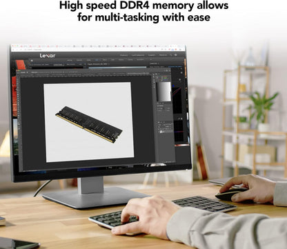 Barrette mémoire 8Go DIMM DDR4 Lexar 3200Mhz (Noir)