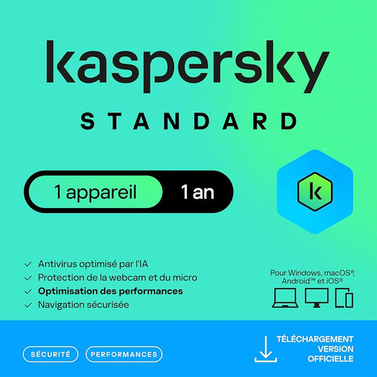 KASPERSKY ANTIVIRUS 1 AN / 1 APPAREIL