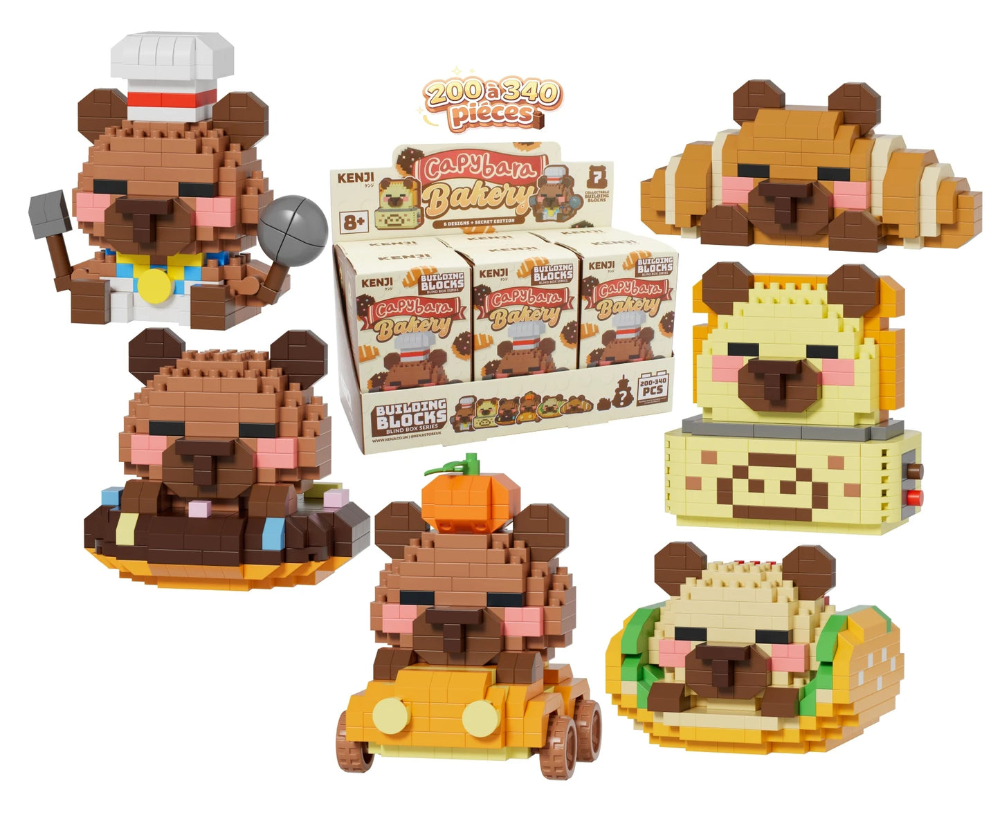 KAWAI BOX - Capybara Bakery - Kit de Construction 200 à 340pcs