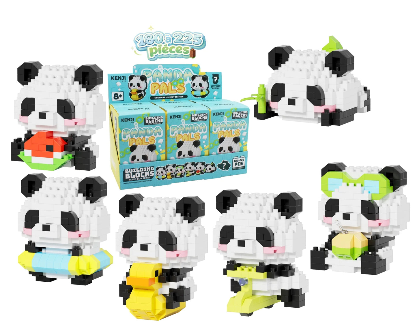 KAWAI BOX - Panda Pals - Kit de Construction 180 à 225pcs
