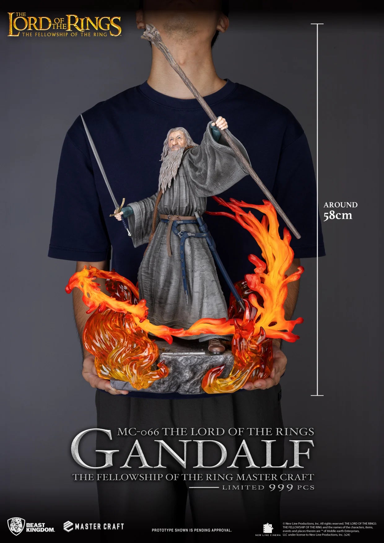 LE SEIGNEUR DES ANNEAUX - Gandalf - Statuette Master Craft 58cm