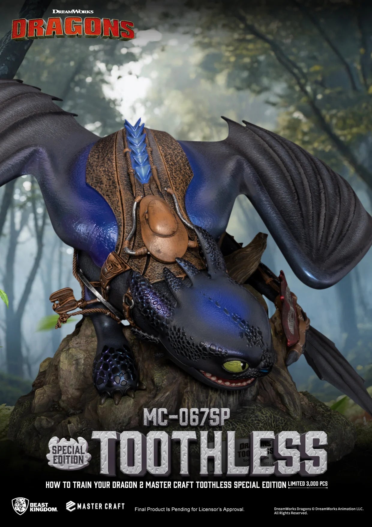 DRAGON 2 - Krokmou - Statuette Master Craft 38cm