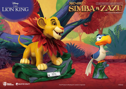 LE ROI LION - Simba & Zazu - Pack 2 Statuette Master Craft 31cm & 7cm