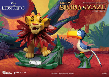 LE ROI LION - Simba & Zazu - Pack 2 Statuette Master Craft 31cm & 7cm