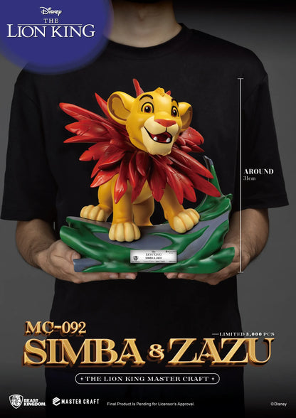 LE ROI LION - Simba & Zazu - Pack 2 Statuette Master Craft 31cm & 7cm