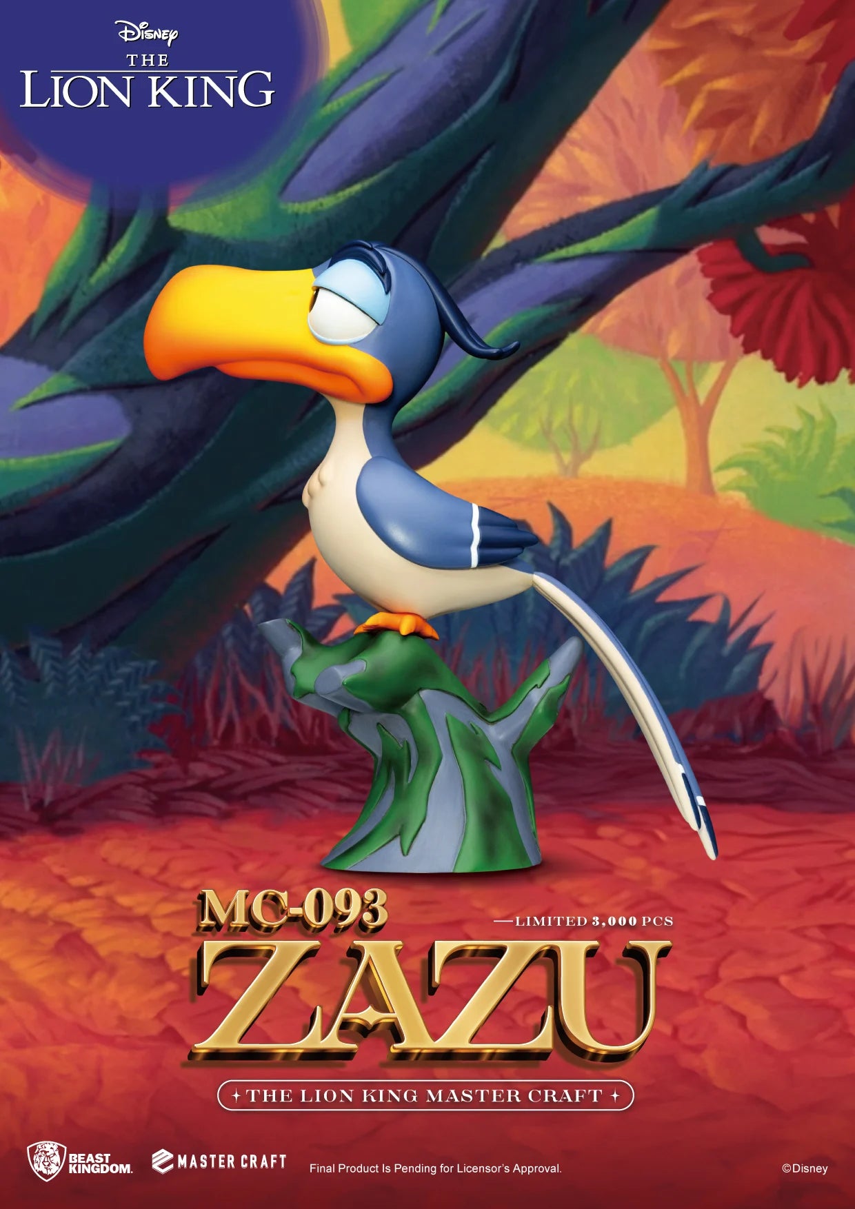 LE ROI LION - Zazu - Statuette Master Craft 20cm
