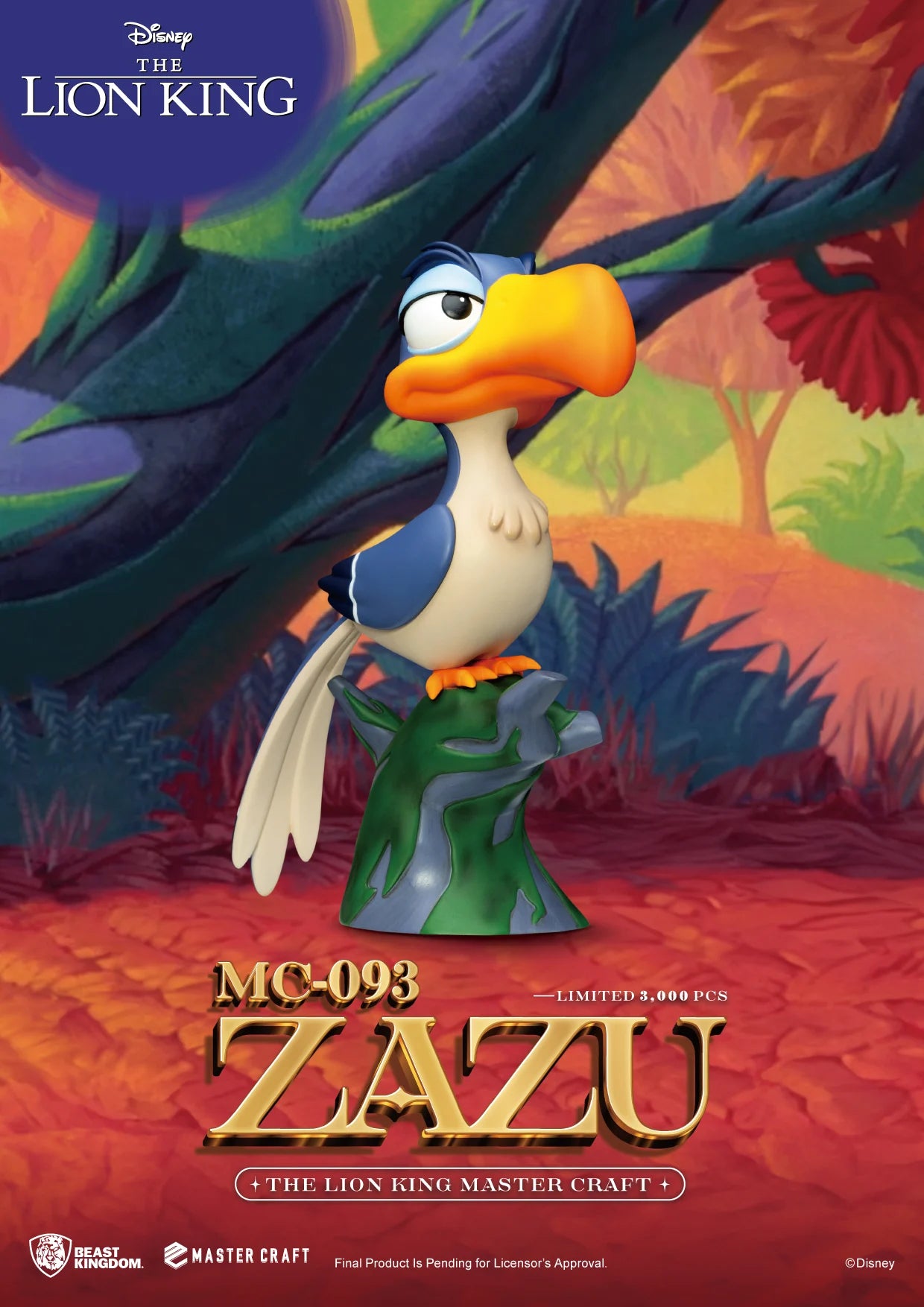 LE ROI LION - Zazu - Statuette Master Craft 20cm