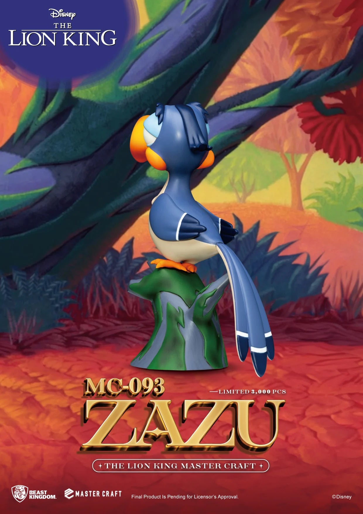LE ROI LION - Zazu - Statuette Master Craft 20cm