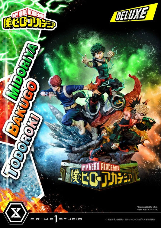 MY HERO ACADEMIA - Midoriya, Bakugo & Todoroki - Statuette Deluxe 69cm PRIME 1 STUDIO