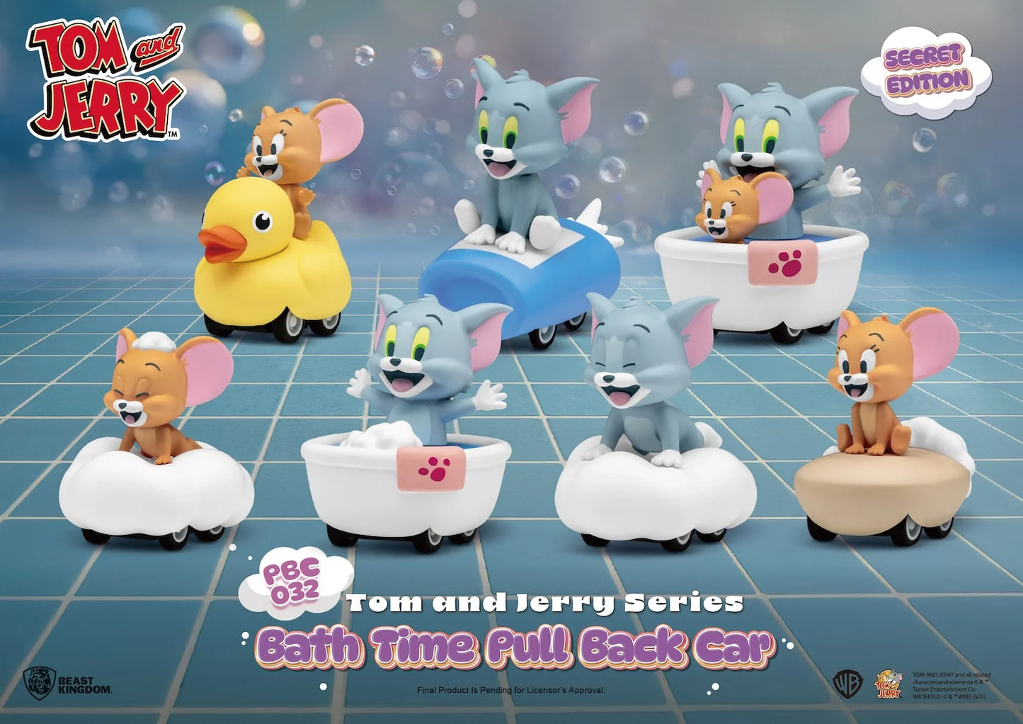 TOM AND JERRY - Bath Time Pull Black Car- Blind Box