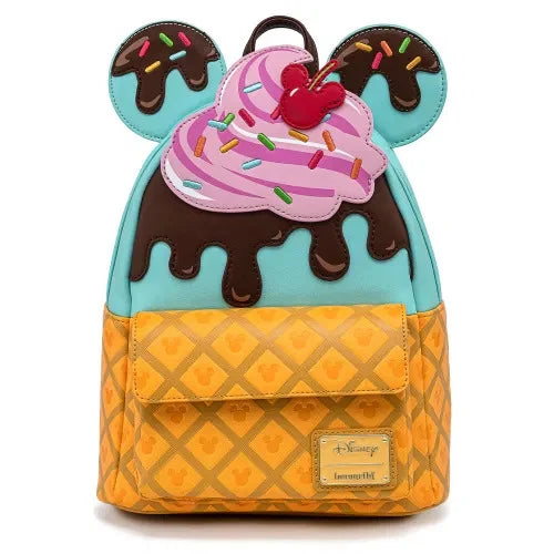 DISNEY - Mickey & Minnie Ice Cream - Sac à dos LoungeFly