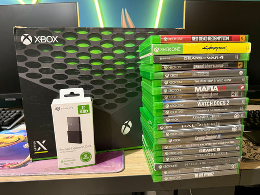 PACK XBOX SÉRIES X + EXTENSION 1TO + 20 JEUX