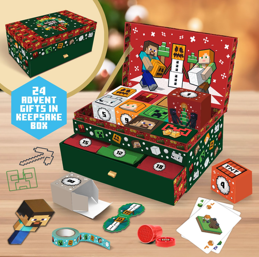 MINECRAFT - Coffret Souvenir - Calendrier de l'Avent 24 boites