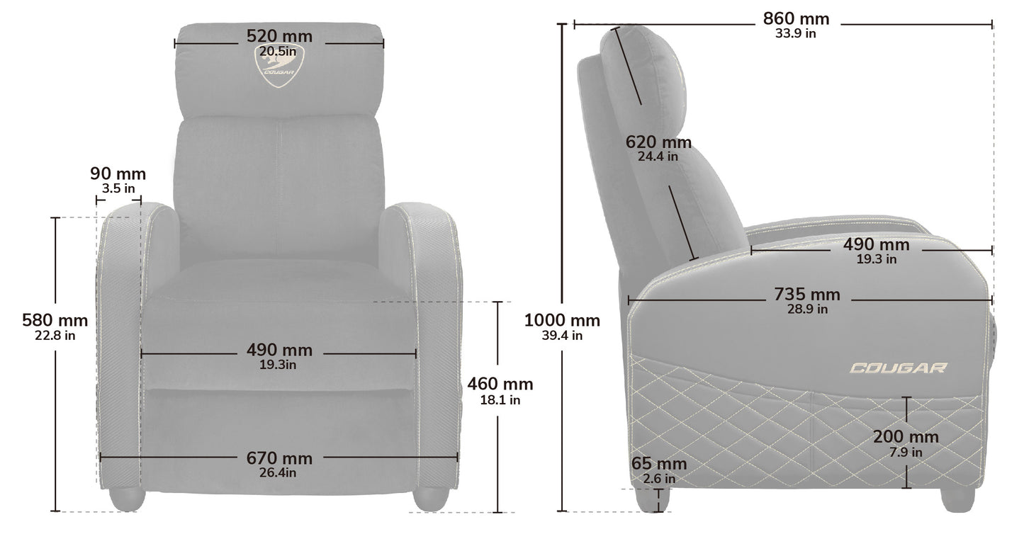 Sofa Cougar Ranger Elite (2 coloris disponibles)