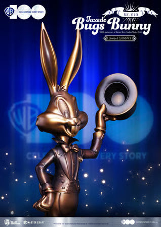 Warner Bros - MC-070 - 100th Anniversary of Warner Bros. Studios - Statue Bugs Bunny Tuxedo Master Craft - 46cm