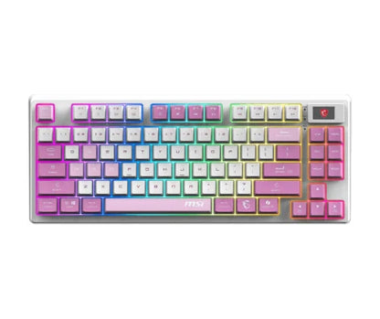Clavier Gamer sans fil mécanique MSI Forge GK600 TKL RGB (Blanc/Violet)
